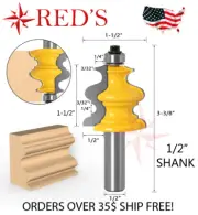 REDS Y80769-8 - 1-1/2" Decorative Molding Router Bit 1/2" Shank