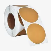 MAIHUO 600 Pcs Light Brown Round Thermal Labels,2 Inch/5 cm Circle Thermal Sticker,Self-Adhesive Waterproof Dot Stickers,Personalised Name Stickers
