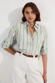 Stripe Cotton Oversize Tailored Essential Shirt