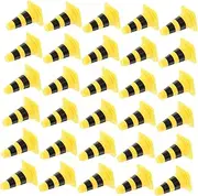 Kisangel 30pcs Mini Traffic Cones Toys Safety Cone Toys for Roadblock Model Traffic Sign Teaching Props