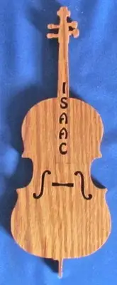 Personalized Hand Cut Oak Cello - Great For Room Door, Wall or Locker