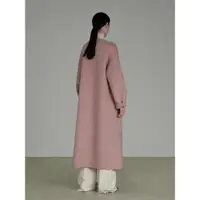 在飛比找ETMall東森購物網優惠-UNSPOKEN100阿爾巴卡羊毛雙面呢大衣女冬高級感粉色毛