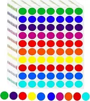 1400 PCS Round Color Coding Labels, 10 Color Style Colored Dot Stickers,Circle Dot Label Sticker for Toddlers Office Student Classroom Papers,20 Sheets