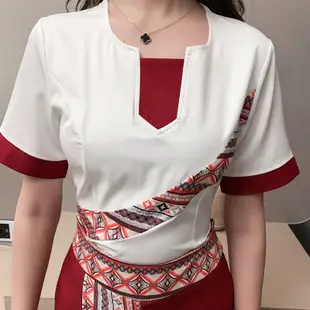 女士按摩服紅色泰式女桑拿足浴服美容服美容師服spa制服