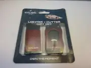 Colibri EVO Lighter and S-Cut Cigar Cutter Gift Set - Red Carbon Fiber Clamshell