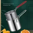 Stainless Steel Deep Fryer Pot Universal Small with Basket Fryer Pan Fry Pot for