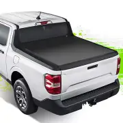 4.5ft Bed Matte Roll-Up Soft Vinyl Tonneau Cover for Ford Maverick 2022-2023