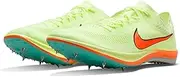 [Nike] Men's ZoomX Dragonfly Track & Field Distance Spikes, Blue, White, Barely Volt, Hyper Orange, Dynamic Turquoise, Size 15