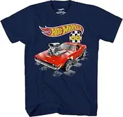 [Hot Wheels] Short Sleeve Shirt - Boys Short Sleeve Tee - Cars Shirt