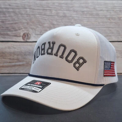 Bourbon Upside-down, Richardson Embroidered Caps (Snapback & R-Flex)