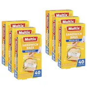 240x Multix 18x17cm Sandwich Bags Resealable Food Storage Zip Lock Container Bag