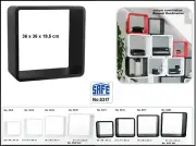 Cubes Wall Shelf Dice Design Shelf Deco Black 36x36x19, 5 CM Safe 5317