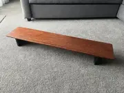 Desk Shelf / Monitor Stand, Tasmanian Oak, Walnut Matte Finish, 100x21x12cm, New