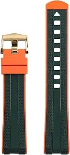 [GUMMMY] 20mm For Omega Seamaster 300 Curved End watch Strap Bracelet Wristband Dual Color Soft Watchband Liquid Silicone Rubber Belt