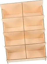 Wooden Greeting Card Display Stand Showcase Organizer Mail Sorter For Vendors Table Counter Photos Birthday Baseball Cards Rack