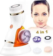 DECOMELODY Battery- Electric Facial Cleansing Brush 360° Dead Skin Removal Handheld Skin Brush Face Exfoliator Scrubber for Travel