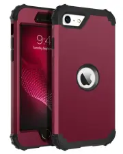 For iPhone SE 2020/2022/2nd/3rd Gen Case 3 in 1 Heavy Duty Shockproof Cover