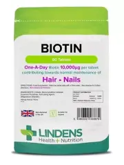 Lindens Biotin 90 Tablets 10000mcg Vitamin B7 High Strength d-Biotin Supplement