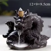 Dragon Incense Burner & 10pcs Cone Incenses Stylish Waterfall Home Office Crafts