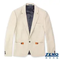 在飛比找ETMall東森購物網優惠-ZENO 舒適羊毛修身款獵裝外套‧淺褐