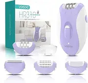 VOGOE Epilator for Women-Cordless Epilators Hair Removal for Women, 4-in-1 Electric Razor Hair Remover, 2 Speeds & 21 Tweezers for Face Legs Arms Armpit Bikini, Purple HR310