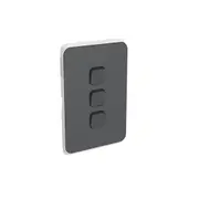 Clipsal Iconic Series Cover Frame - 3 Switches - Anthracite - 3043C-AN