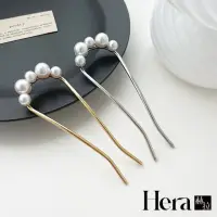 在飛比找momo購物網優惠-【HERA 赫拉】簡約巴洛克U型珍珠髮簪 H11210030