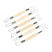 Clay Sculpting Tools Set of 6 Double for Head Handle Wax Pottery Carving