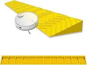 Non-Slip Threshold Ramp 2" 1'' Rise Wheelchair Ramps for Doorway Steps, Portable Transition Door Ramp Plastic Entry Ramps for Home, Front Door, Curb, Sweeper, Walker, Cart, Scooter(Yellow,Hight 5CM)