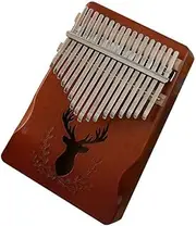 MTSDM 17 Keys Thumb Piano, Professional Kalimba Portable Wooden Finger Piano with Finger Cot, Tuning Hammer and Learning, Storage Bag Instructions for Music Lovers, Children and Adults