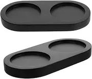 MAGICLULU 2pcs Wooden Pepper Grinder Tray Stylish Kitchen Accessory for Salt Pepper Bottles Wooden Rest for Dining Table Unique Design for Stability and Easy Use