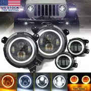 LED Halo Headlights Combo for Jeep Wrangler JL Gladiator 2018 19 2020 2021 2022 (for: Jeep)