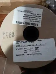 MILITARY PARACHUTE CORD SPOOL WHITE 2100 FEET TYPE III FIBROUS NYLON 550