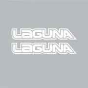 Laguna - Die cut White fork decals - old school bmx