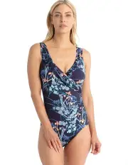 [Jantzen] Maja Mesh Frill One Piece in Navy
