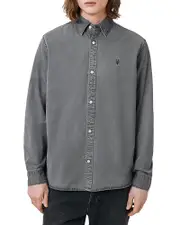 Allsaints Bodhi Relaxed Fit Button Front Shirt