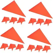 Happyyami 4sets Boys and Girls Bikes Accessories Bicycle Safety Flag Triangle Flag for Scooter Bright Reflective Warning Easy Replacement Waterproof 4pcs*4
