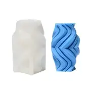 3D Waved Stripe Silicone Molds Geometric Cylinder Shaped Molds