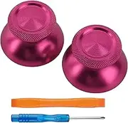 TOMSIN Metal Thumbsticks Replacement Kit for PS5 Controller – Aluminum Joysticks Accessories Compatible with PlayStation 5 DS Controller (Metal Pink)