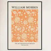 Galrie William Morris Wild Tulip Print from The Art Institute of Chicago (1884)-Wall Art, Black Frame, A4 21 x 30cm (8 x 12inch)