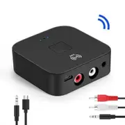 Bluetooth 5.0 Audio Receiver,3.5mm AUX RCA Wireless Bluetooth Audio Adapter for Home,Car Stereo System,Music Streaming System,NFC Audio Speaker