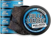 Fully Loaded Chew Tobacco and Nicotine Free Mint Bullseye Pouches Bold Flavor, Chewing Alternative-5 Cans