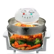 MegaChef Multipurpose Countertop 14.25 Inch Halogen Oven Air Fryer/Rotisserie/R