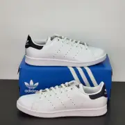 Adidas Stan Smith Men's Size 9.5 Athletic Shoes White Blue Casual Sneakers