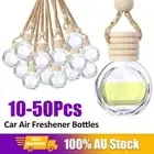 10-50pcs Car Air Freshener Diffuser Empty Glass Bottle Perfume Hanging Ornament