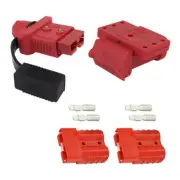 Red Anderson Plug 50A Cover Mounting Bracket + Lead End + Genuine Anderson Plugs