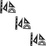 COHEALI Set Square Drafting 3 Sets 4pcs Triangle Plate Ruler Protractor Drafting Square