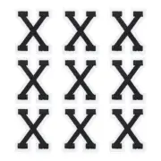 Letters x Patches Black Iron-On Letters Patch for Clothing Repair 9 Pcs