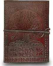 Handmade Large 10" Embossed Leather Journal Celtic Tree Of Life blank personal Diary notebook refillable gift
