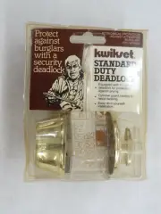 Vintage NOS KWIKSET 660 Series 1" Deadlock Standard Duty Single Cylinder PB